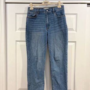 Abercrombie & Fitch Women's The Ankle Straight Ultra High Rise Jeans Curve Love